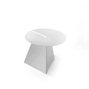 Baltas kavos staliukas B-Line Abra (žemas)