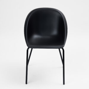 Valgomojo kėdė Hoop (Juoda, dažyto metalo rėmas)