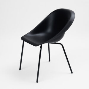 Valgomojo kėdė Hoop (Juoda, dažyto metalo rėmas)