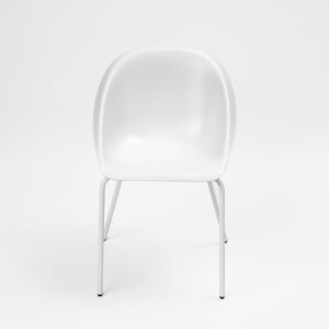 Valgomojo kėdė Hoop (Balta, dažyto metalo rėmas)
