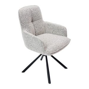 Valgomojo kėdė Burby, Šviesiai pilka (sukama bazė)