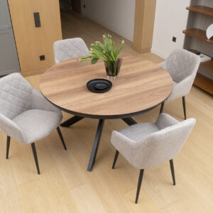 Išskleidžiamas valgomojo stalas Meli 138 / Hazar Super Matt, Rudas (medienos imitacija)