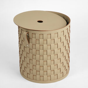 Krepšys su dangčiu ALS-202-7/D35, Šviesiai rudas, Eco oda