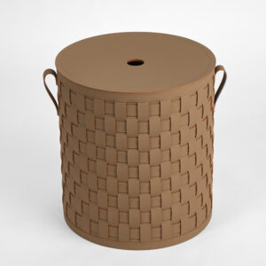 Krepšys su dangčiu ALS-202-7/D37, Tamsiai rudas, Eco oda