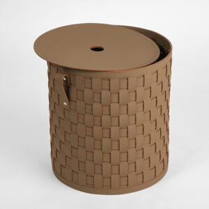 Krepšys su dangčiu ALS-202-7/D37, Tamsiai rudas, Eco oda