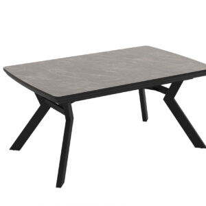 Išskleidžiamas valgomojo stalas Robat 160 / Bianco High Gloss, Rusvai pilkas