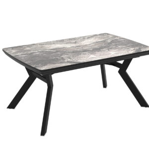 Išskleidžiamas valgomojo stalas Robat 160 / Cosmos High Gloss, Pilkas