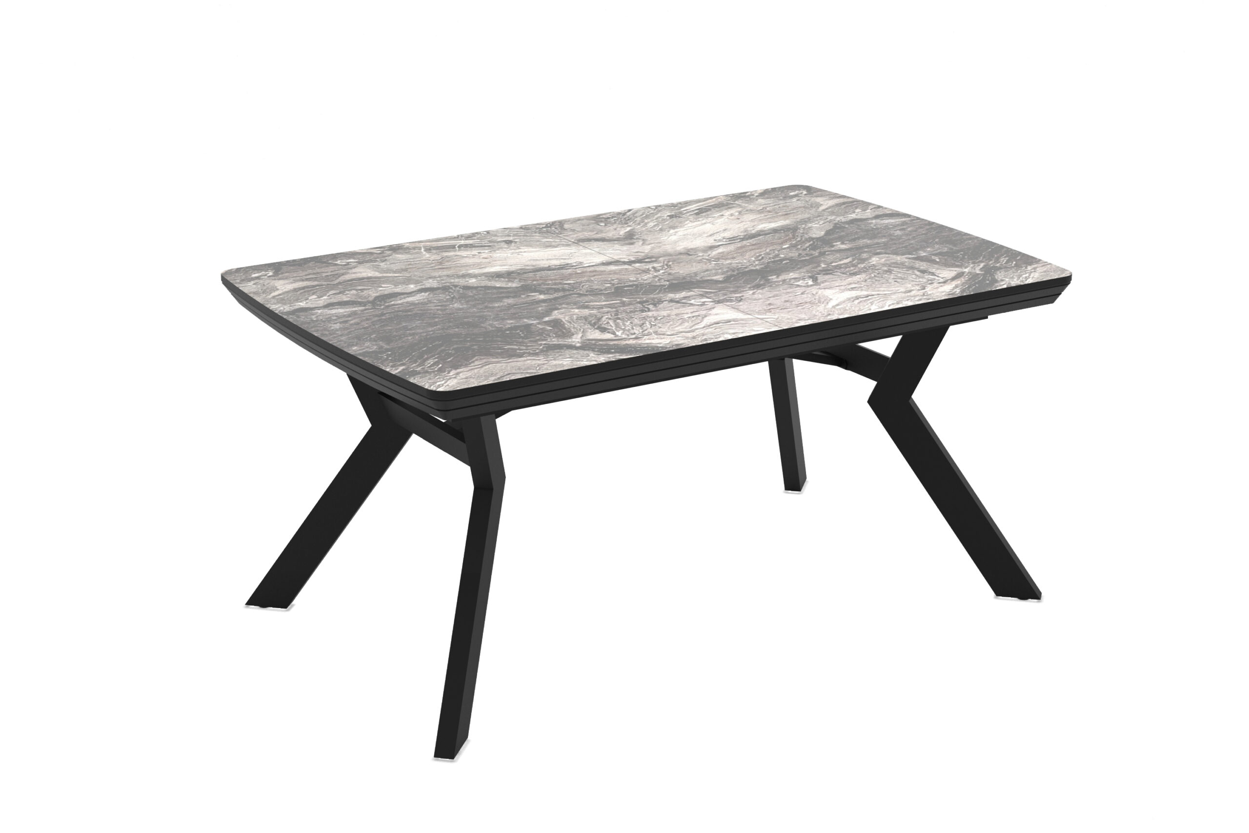 Išskleidžiamas valgomojo stalas Robat 160 / Cosmos High Gloss, Pilkas