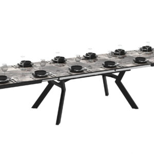 Išskleidžiamas valgomojo stalas Robat 160 / Cosmos High Gloss, Pilkas