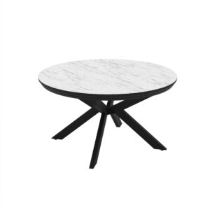 Išskleidžiamas valgomojo stalas Meli 138 / Marmo Super Matt, Baltas (marmuro raštas)