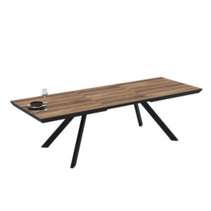 Išskleidžiamas valgomojo stalas Corin 200 / Hazar Super Matt, Rudas (medienos imitacija)