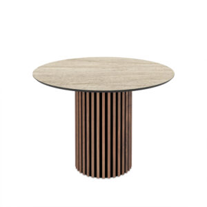 Valgomojo stalas Olympus 110 / Traventen, Smėlio spalva (Travertino marmuro raštas)