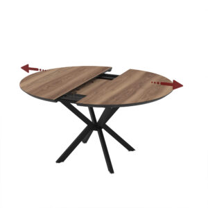 Išskleidžiamas valgomojo stalas Dobok 126 Table / Hazar Super Matt, Rudas (medienos imitacija)