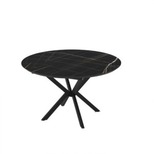 Išskleidžiamas valgomojo stalas Dobok 126 / Sonata Super Matt, Juodas