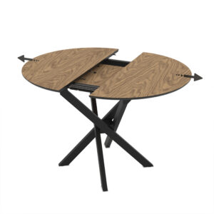 Išskleidžiamas valgomojo stalas Ruta 96 / Zirve, Rudas (medienos imitacija)