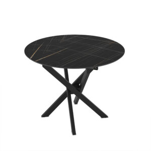 Išskleidžiamas valgomojo stalas Ruta 96 / Sonata Super Matt, Juodas