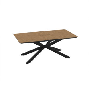 Išskleidžiamas valgomojo stalas Mona 190 / Zirve, Rudas (medienos imitacija)