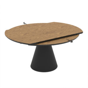 Išskleidžiamas valgomojo stalas Yandan 150 / Zirve, Rudas (medienos imitacija)