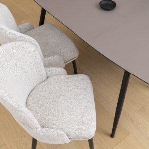 Stačiakampis išskleidžiamas valgomojo stalas Yense 125 / Lagun, Pilkas