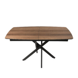 Stačiakampis išskleidžiamas valgomojo stalas Filis 145 / Hazar Super Matt, Rudas (medienos imitacija)