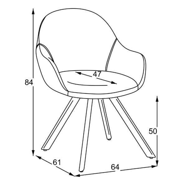 valgomojo kėdė duro / odessa 30 uras 12 swivel conic kd
