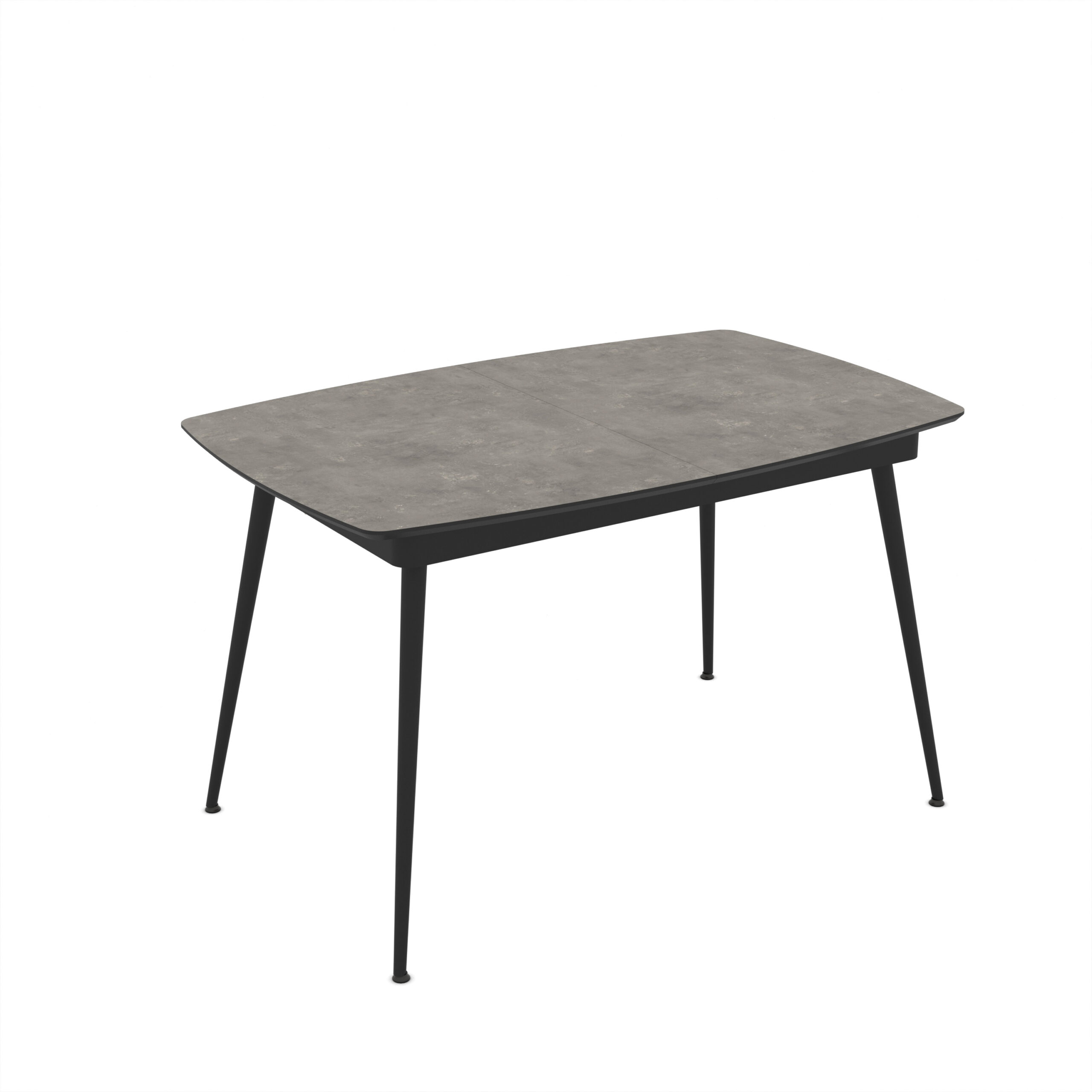 stačiakampis išskleidžiamas valgomojo stalas yense 125 / retro stone, pilkas