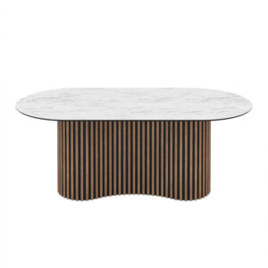 Valgomojo stalas Oscar 200 / Marmo Super Matt, Baltas