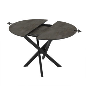 Išskleidžiamas valgomojo stalas Ruta 96 / Irony Super Matt, Pilkas